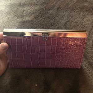 Purple clutch wallet